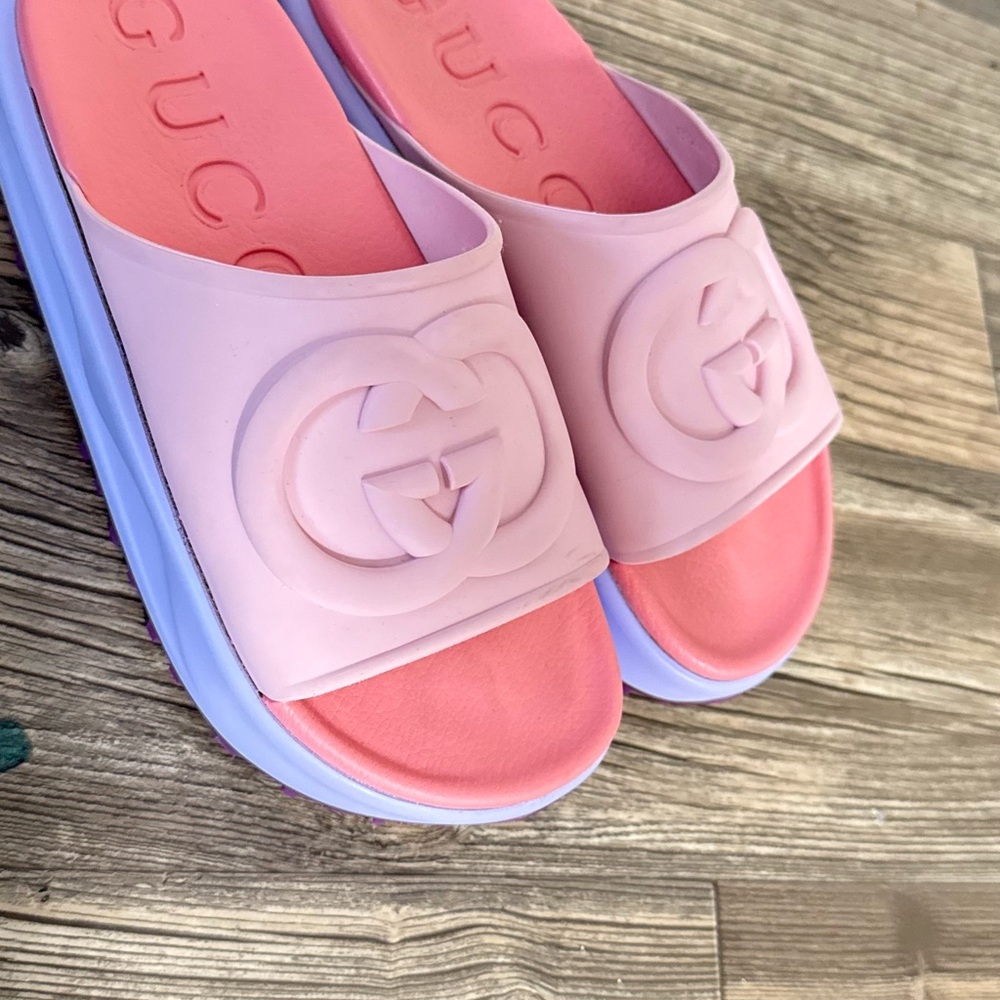 Gucci Light Pink Slide Sandals